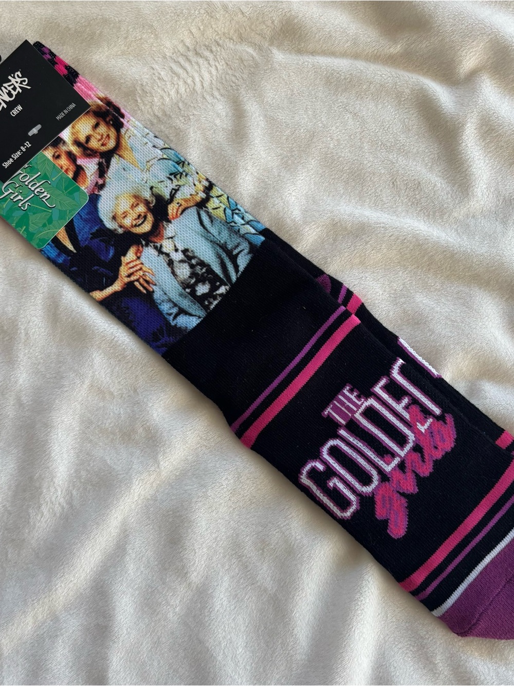 Spencer's The Golden Girls Crew Socks Rose Blanche Dorothy Shoe Size 8-12 NWT